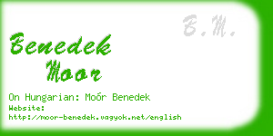 benedek moor business card